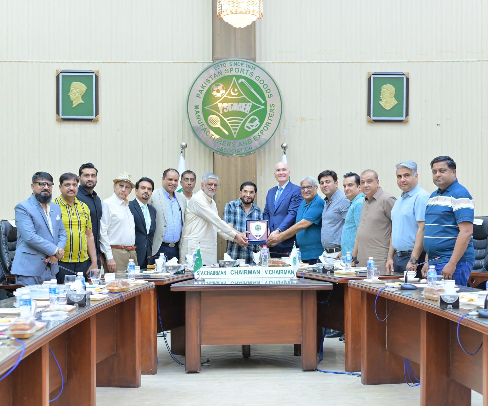 The honourable Chairman of PSGMEA Khawaja Masood Akhtar chaired a meeting on visit of His Excellency the Australian High Commissioner to the PSGMEA Office held on 3rd June 2026.